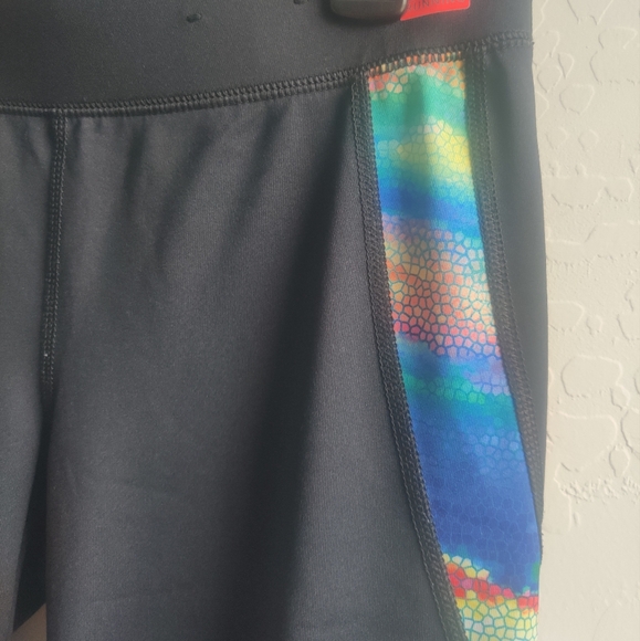 NWOT Fila Sport Black with rainbow stripes Active Running Pants (XS) - Picture 4 of 15